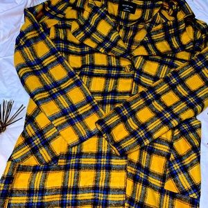 Active USA plaid trench coat!!